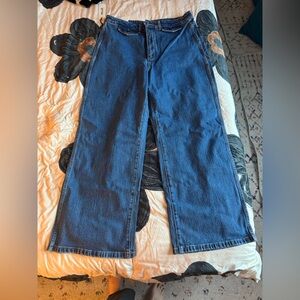 ROLLA'S high waisted flare leg Dark Blue Jeans
